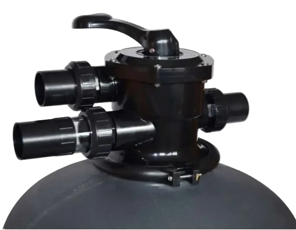 Brilix P350-sandfilter – sort top, flervejsventil